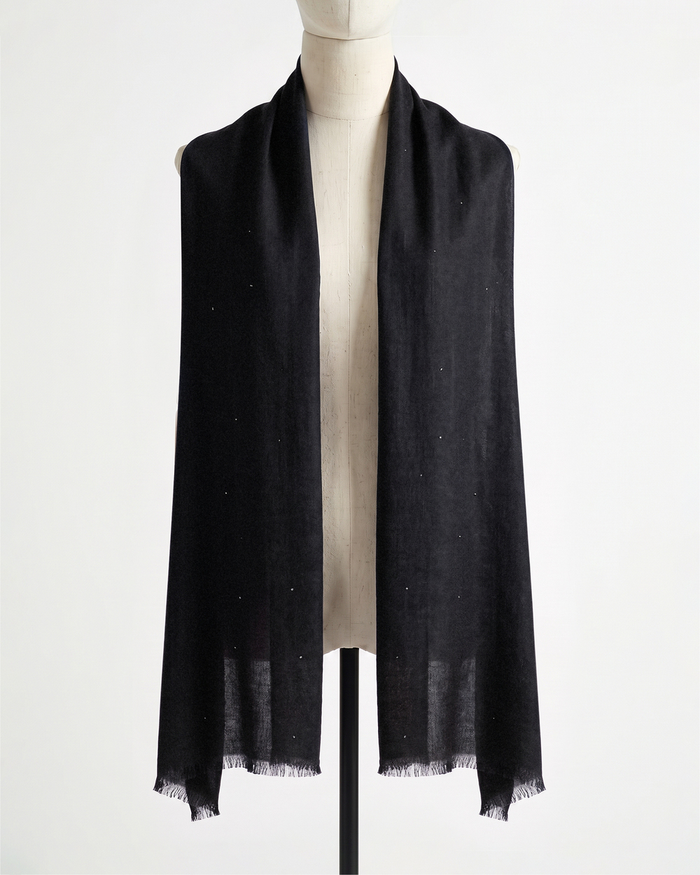 Crystal Embellished Featherweight Cashmere Silk Wrap